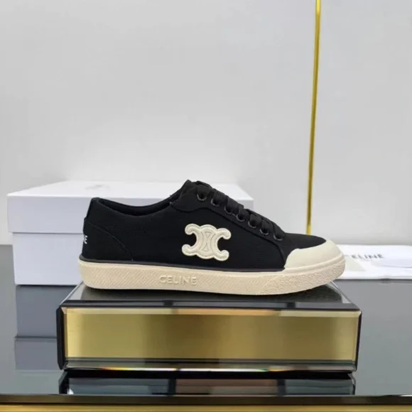 Celine Black and Cream Casual Sneakers - Picture 4 of 9